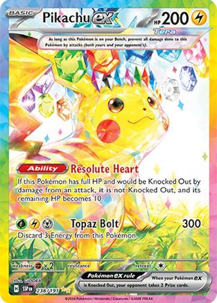 Pikachu ex 238/191 - Special Illustration Rare - Holofoil