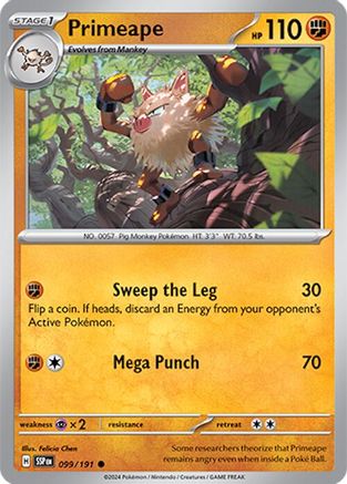 Primeape 099/191 - Common - Reverse Holofoil