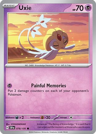 Uxie 078/191 - Common - Reverse Holofoil
