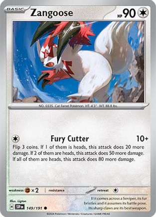 Zangoose 149/191 - Common - Reverse Holofoil