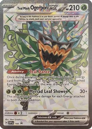 Teal Mask Ogerpon ex 166 - Ultra Rare - Holofoil