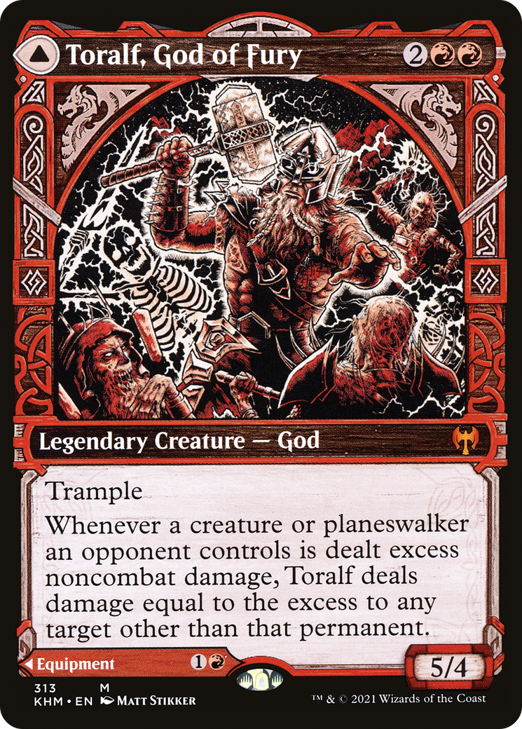 Toralf, God of Fury // Toralf's Hammer (Showcase) [Kaldheim]