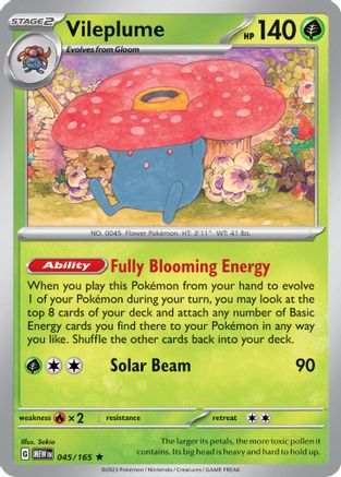 Vileplume 045/165 - Rare