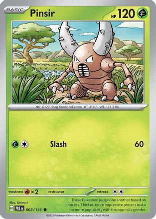 Pinsir 003/131 - Common - Reverse Holofoil