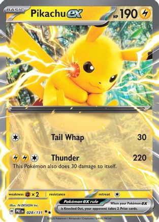Pikachu ex 028/131 - Double Rare - Holofoil