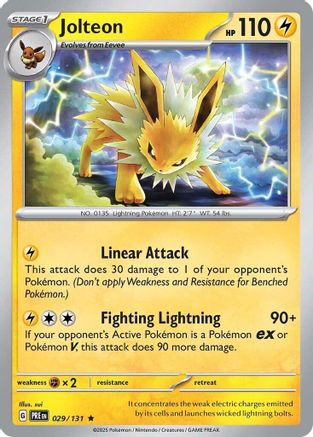 Jolteon 029/131 - Rare - Holofoil