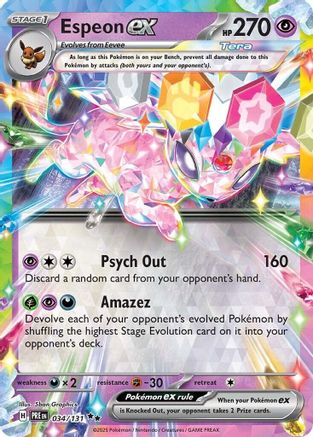 Espeon ex 034/131 - Double Rare - Holofoil