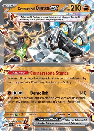 Cornerstone Mask Ogerpon ex 058/131 - Double Rare - Holofoil