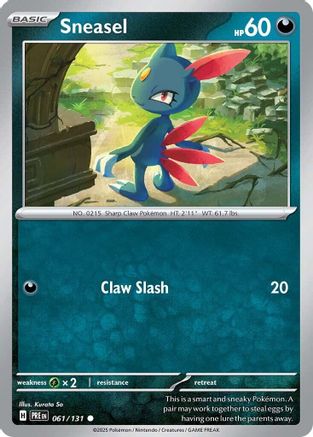 Sneasel 061/131 - Common - Reverse Holofoil