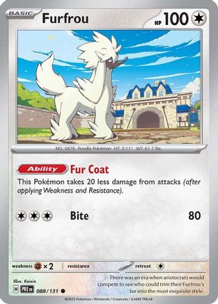 Furfrou 088/131 - Common - Reverse Holofoil