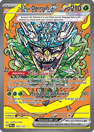 Teal Mask Ogerpon ex 145/131 - Special Illustration Rare - Holofoil