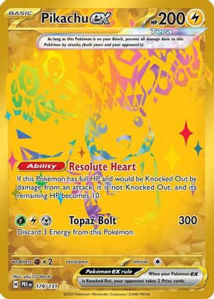 Pikachu ex 179/131 - Hyper Rare - Holofoil