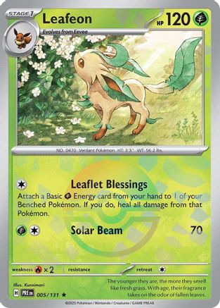 Leafeon (Poke Ball Pattern) 005/131 - Rare - Holofoil
