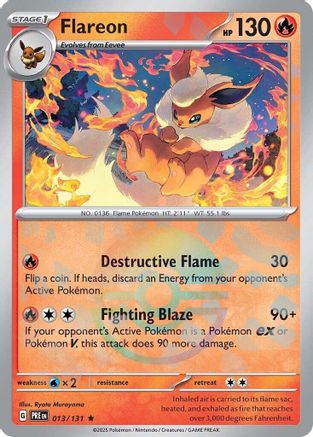 Flareon (Poke Ball Pattern) 013/131 - Rare - Holofoil