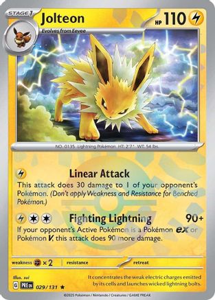Jolteon (Poke Ball Pattern) 029/131 - Rare - Holofoil