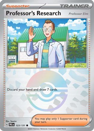 Professor's Research [Professor Elm] (Poke Ball Pattern) 123/131 - Common - Holofoil