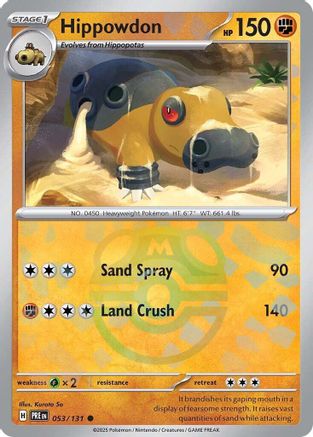 Hippowdon (Master Ball Pattern) 053/131 - Common - Holofoil