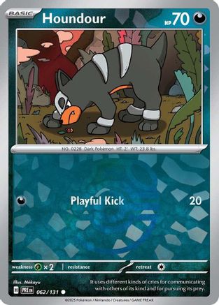 Houndour (Master Ball Pattern) 062/131 - Common - Holofoil