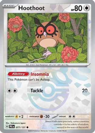 Hoothoot (Master Ball Pattern) 077/131 - Common - Holofoil