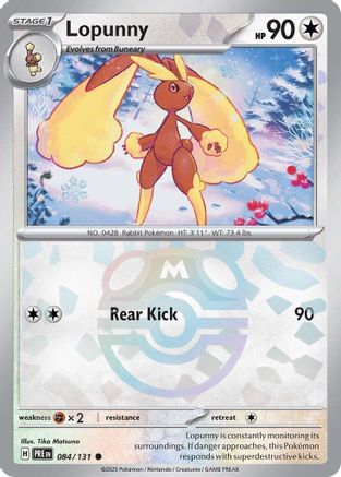 Lopunny (Master Ball Pattern) 084/131 - Common - Holofoil