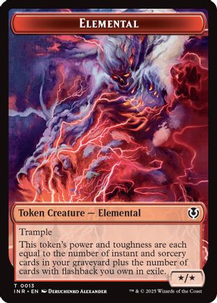 Elemental // Human (0014) Double-Sided Token (-13 // 14) - Innistrad Remastered Foil