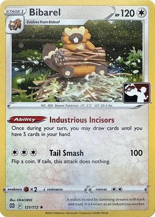 Bibarel (Cosmos Holo) (121/172) - Prize Pack Series Cards Holofoil