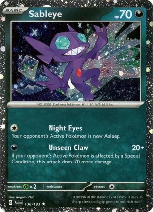 Sableye (Cosmos Holo) 136/193 - Rare - Holofoil