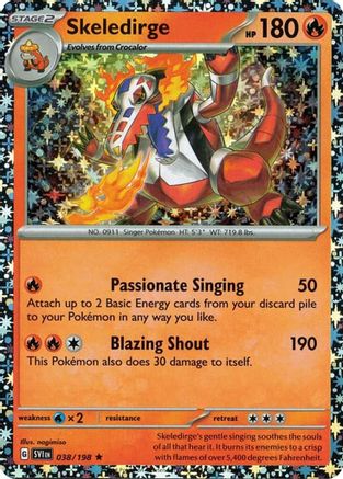 Skeledirge (Sparkle Holo) (038/198) - Miscellaneous Cards & Products Holofoil