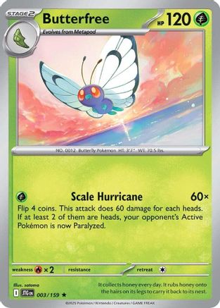 Butterfree 003/159 - Rare - Holofoil