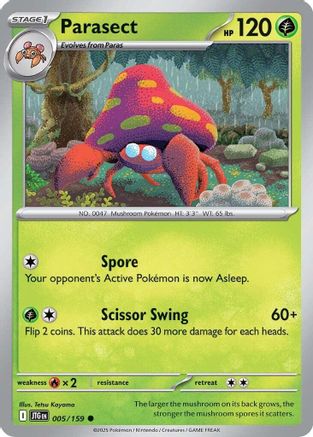Parasect 005/159 - Common - Reverse Holofoil