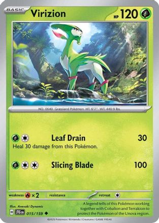 Virizion 015/159 - Uncommon - Reverse Holofoil