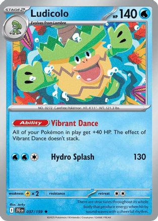 Ludicolo 037/159 - Rare - Reverse Holofoil