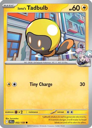Iono's Tadbulb 052/159 - Common - Reverse Holofoil