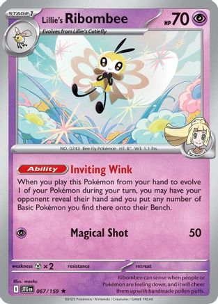 Lillie's Ribombee 067/159 - Rare - Holofoil