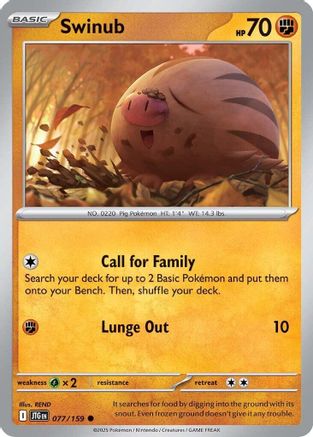 Swinub 077/159 - Common - Reverse Holofoil
