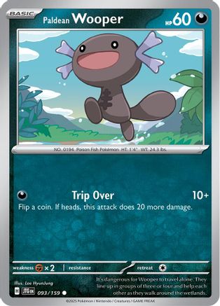 Paldean Wooper 093/159 - Common - Reverse Holofoil