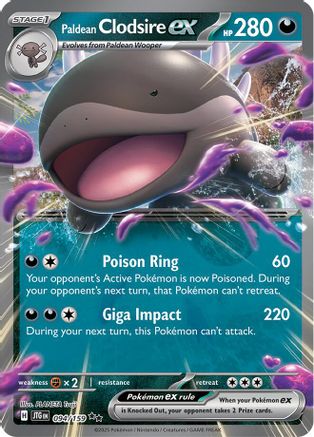 Paldean Clodsire ex 094/159 - Double Rare - Holofoil