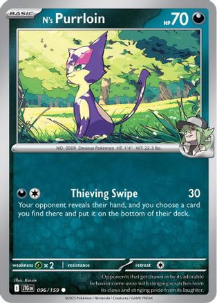 N's Purrloin 096/159 - Common - Reverse Holofoil