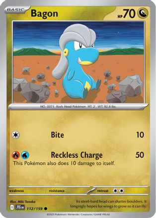 Bagon 112/159 - Common - Reverse Holofoil