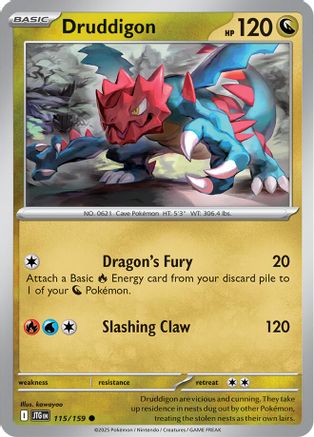 Druddigon 115/159 - Common - Reverse Holofoil
