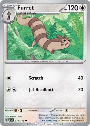 Furret 119/159 - Common - Reverse Holofoil