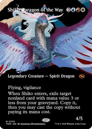Shiko, Paragon of the Way (Borderless) (TDM-370) - Tarkir: Dragonstorm