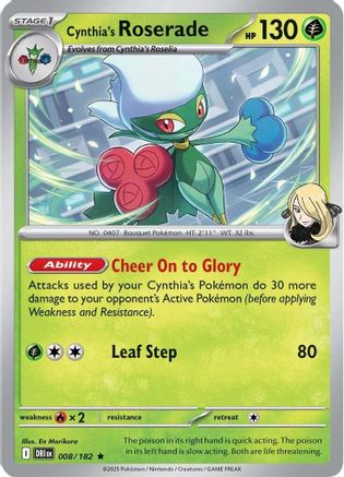Cynthia's Roserade 008 - Rare