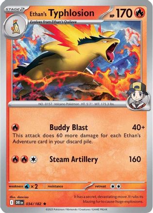 Ethan's Typhlosion 034 - Rare - Holofoil