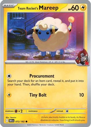 Team Rocket's Mareep 072 - Common