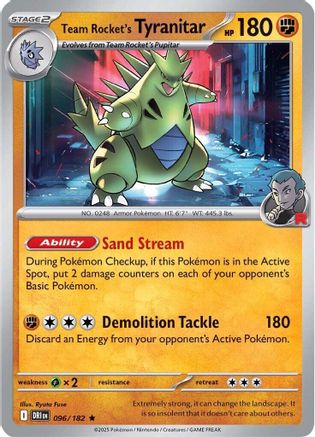 Team Rocket's Tyranitar 096 - Rare - Holofoil