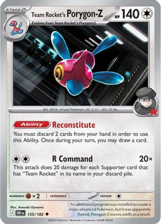 Team Rocket's Porygon-Z 155 - Uncommon - Reverse Holofoil