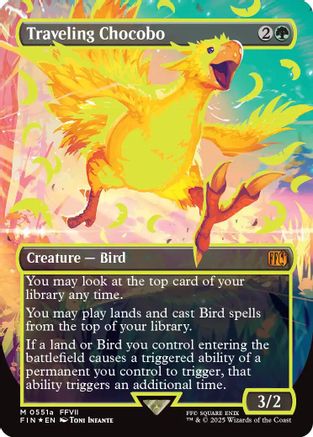 Traveling Chocobo (Borderless) (Neon Ink Yellow) (FIN-511A) - FINAL FANTASY