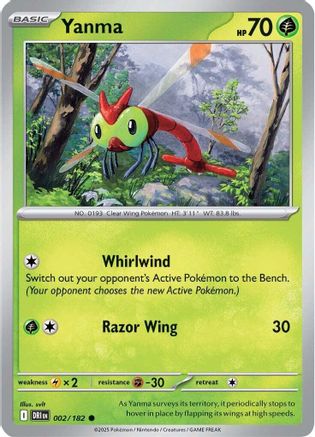 Yanma 002/182 - Common - Reverse Holofoil