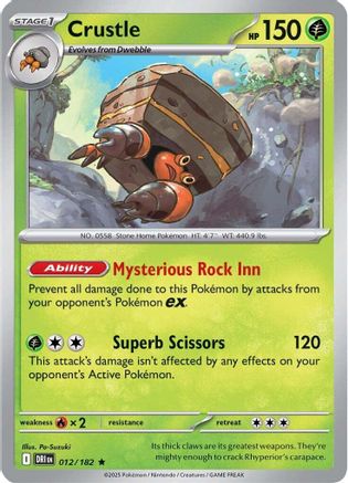 Crustle 012/182 - Rare - Holofoil